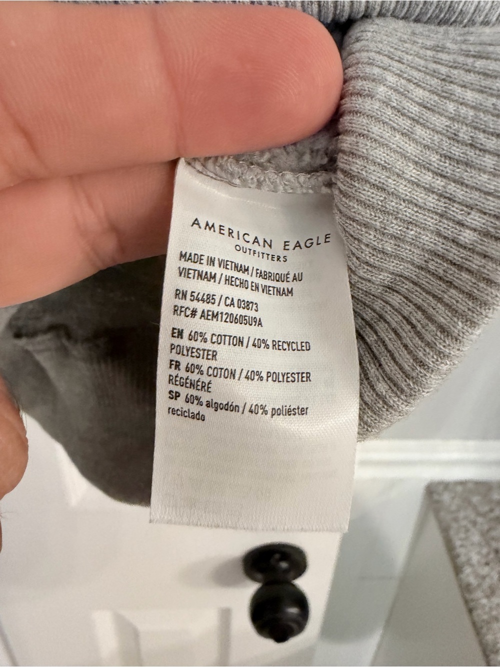 American Eagle Seriously Lived In Gray Crewneck Sweatshirt Large - Picture 3 of 8